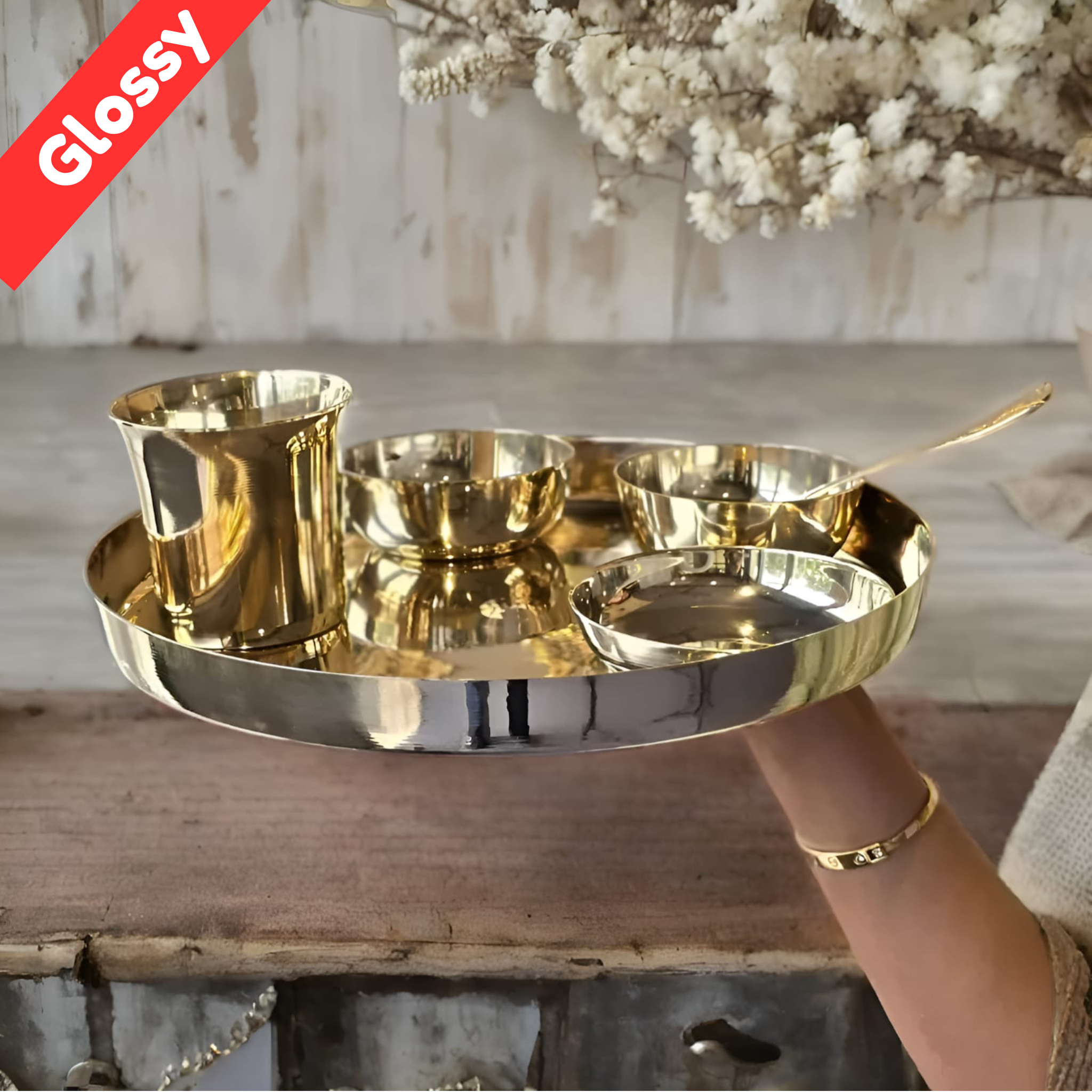 Kansa Thali Dinner Set/6pcs