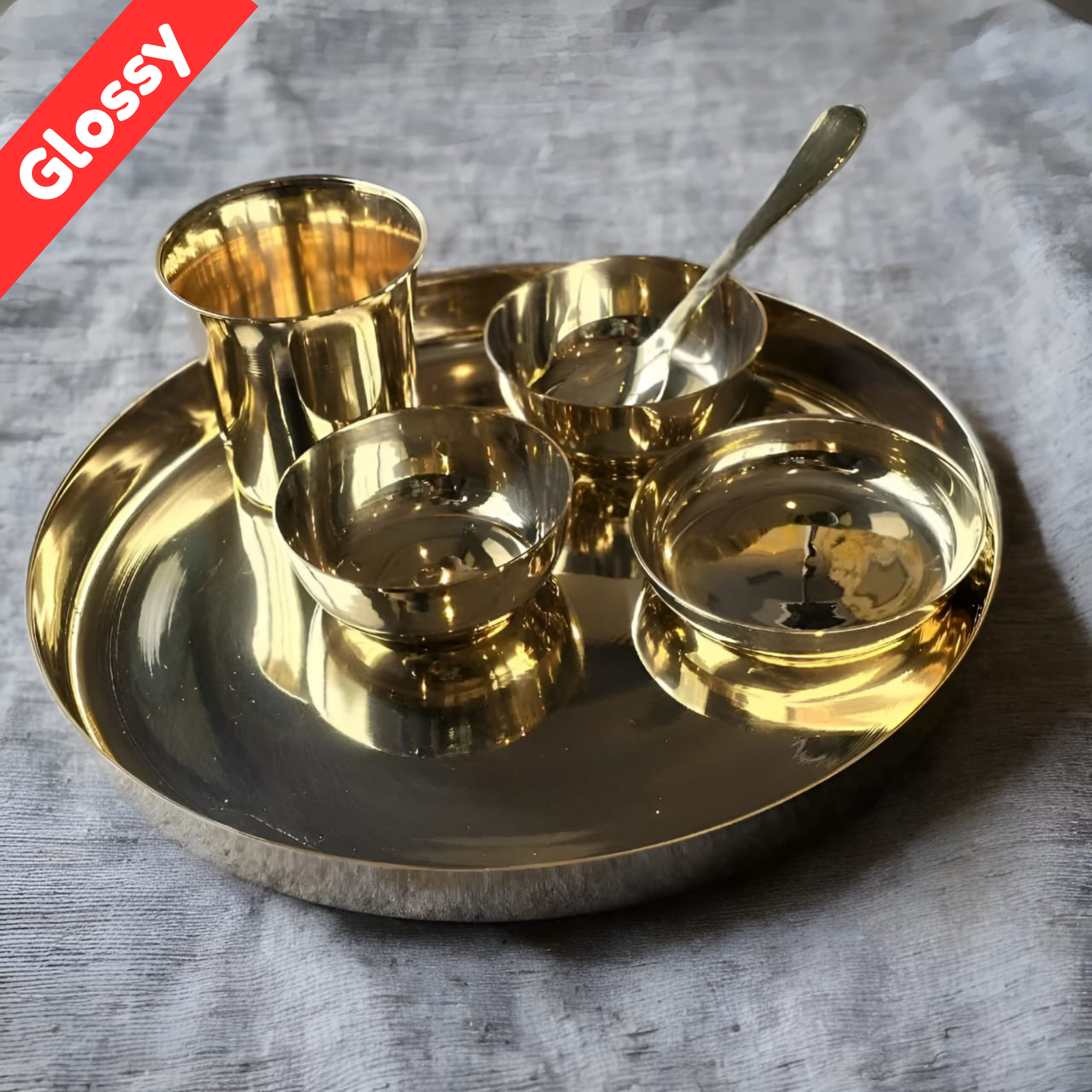 Kansa Thali Dinner Set/6pcs