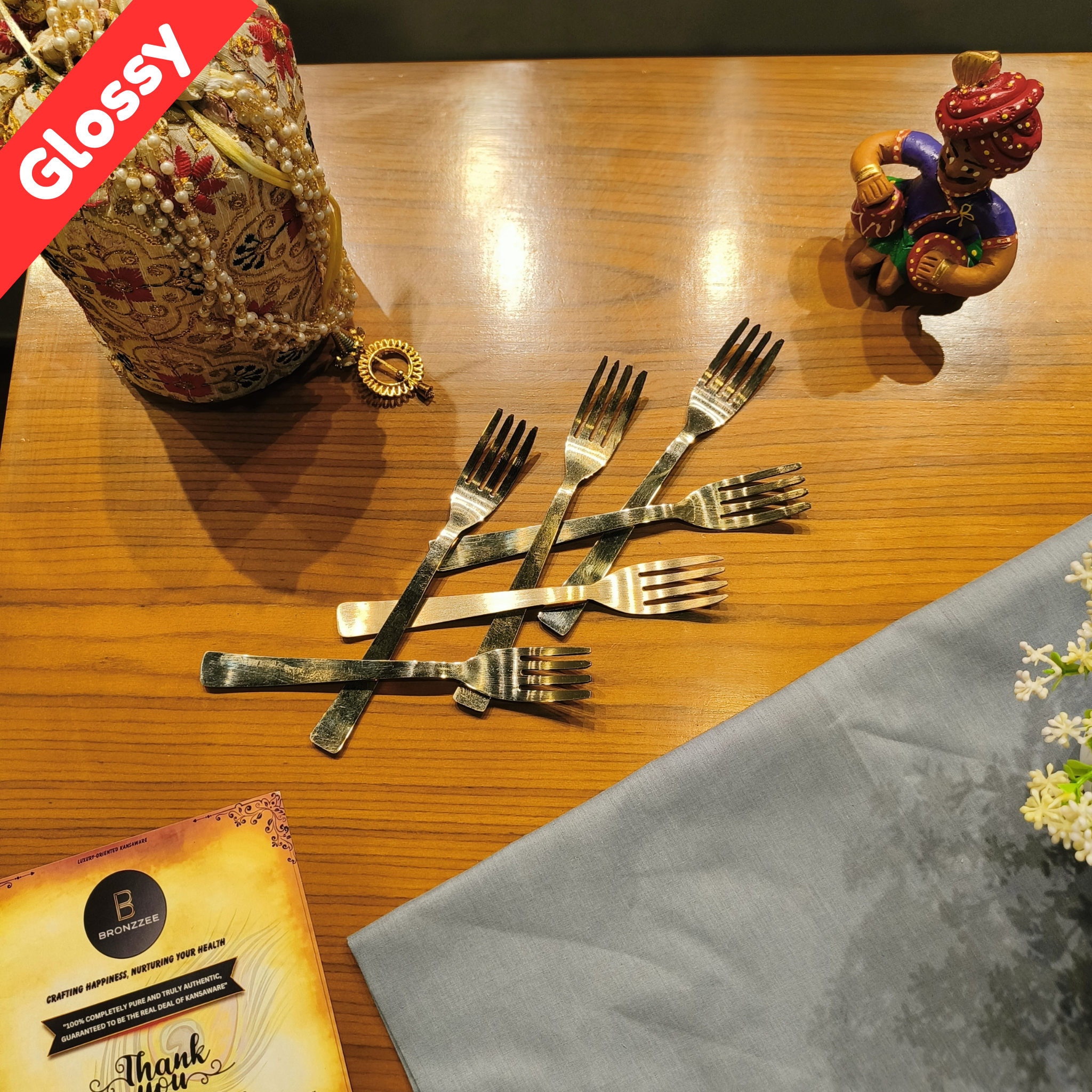 Kansa Folk spoon Set/6pcs