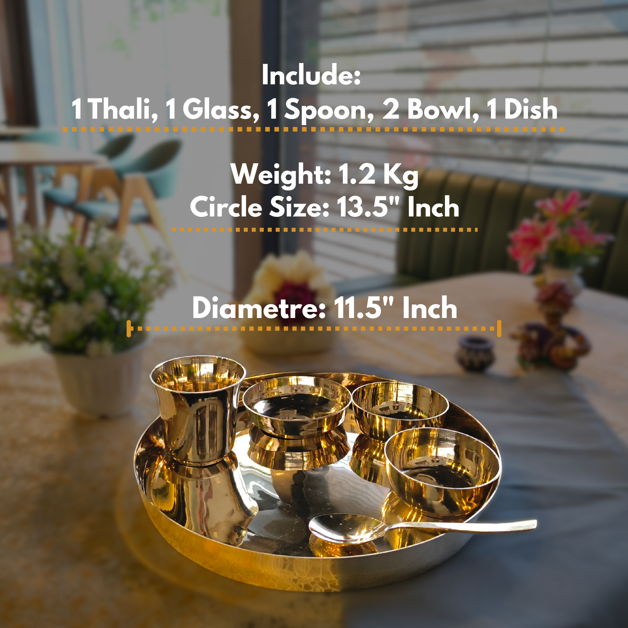 Kansa Thali Dinner Set/6pcs