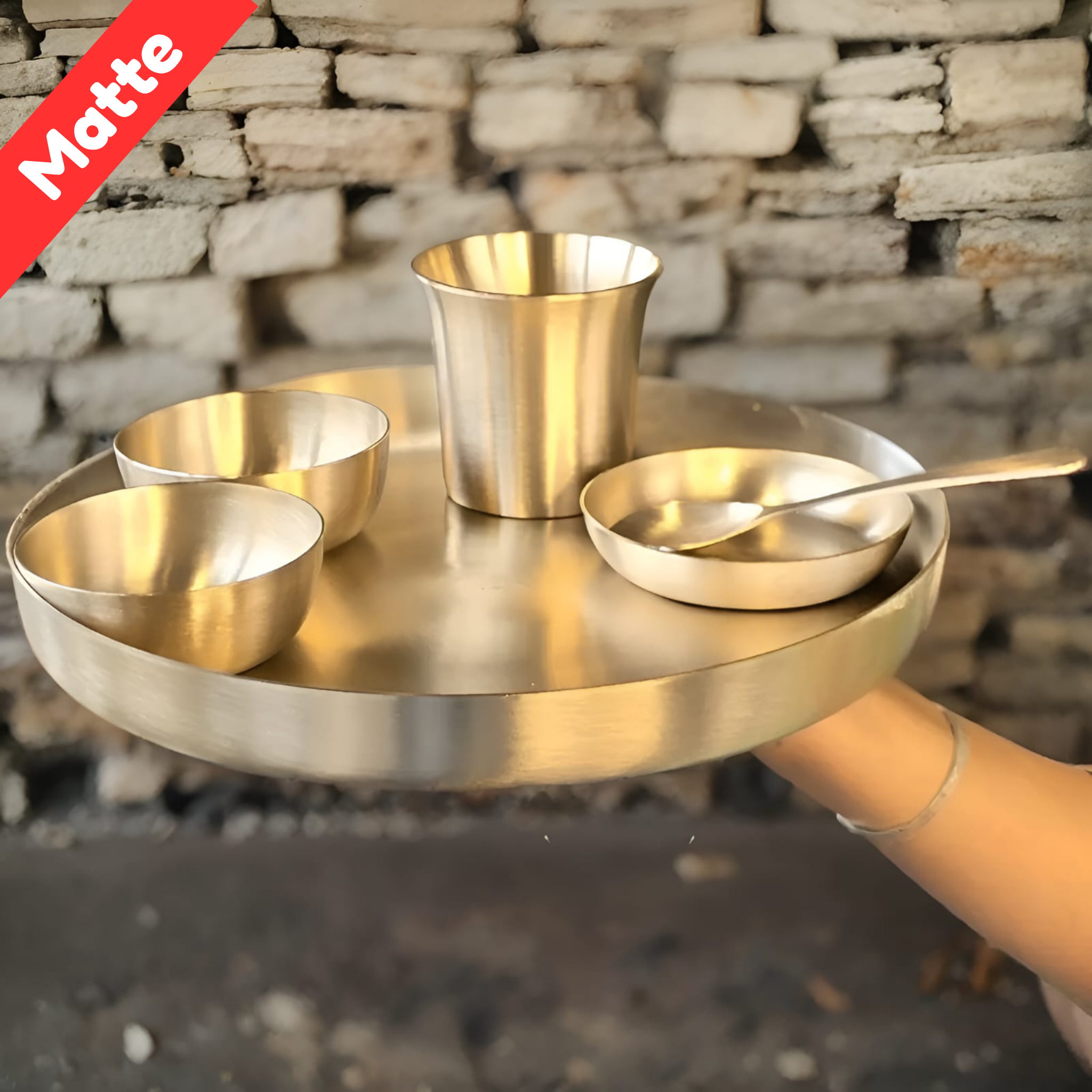 Kansa Thali Dinner Set/6pcs
