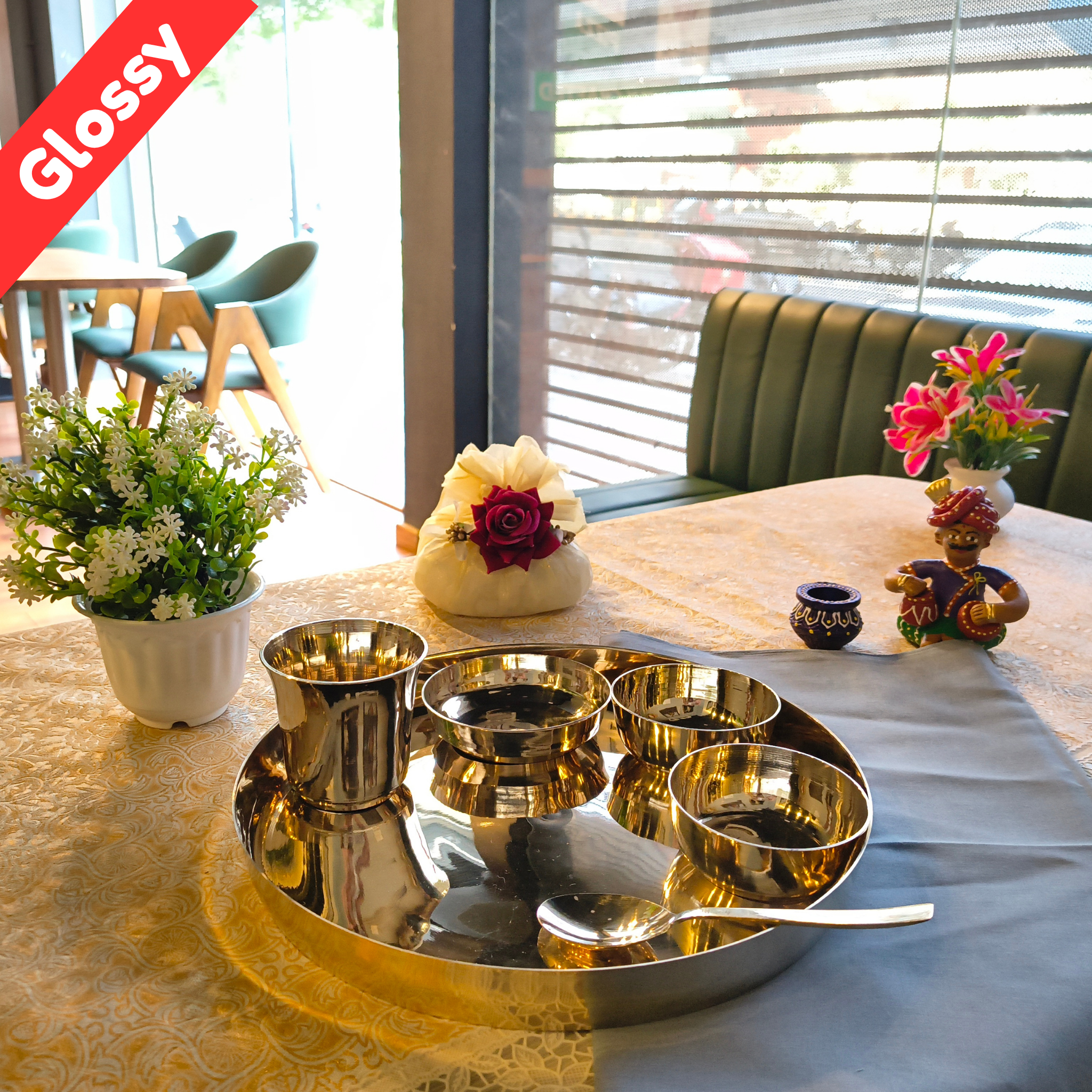 Kansa Thali Dinner Set/6pcs