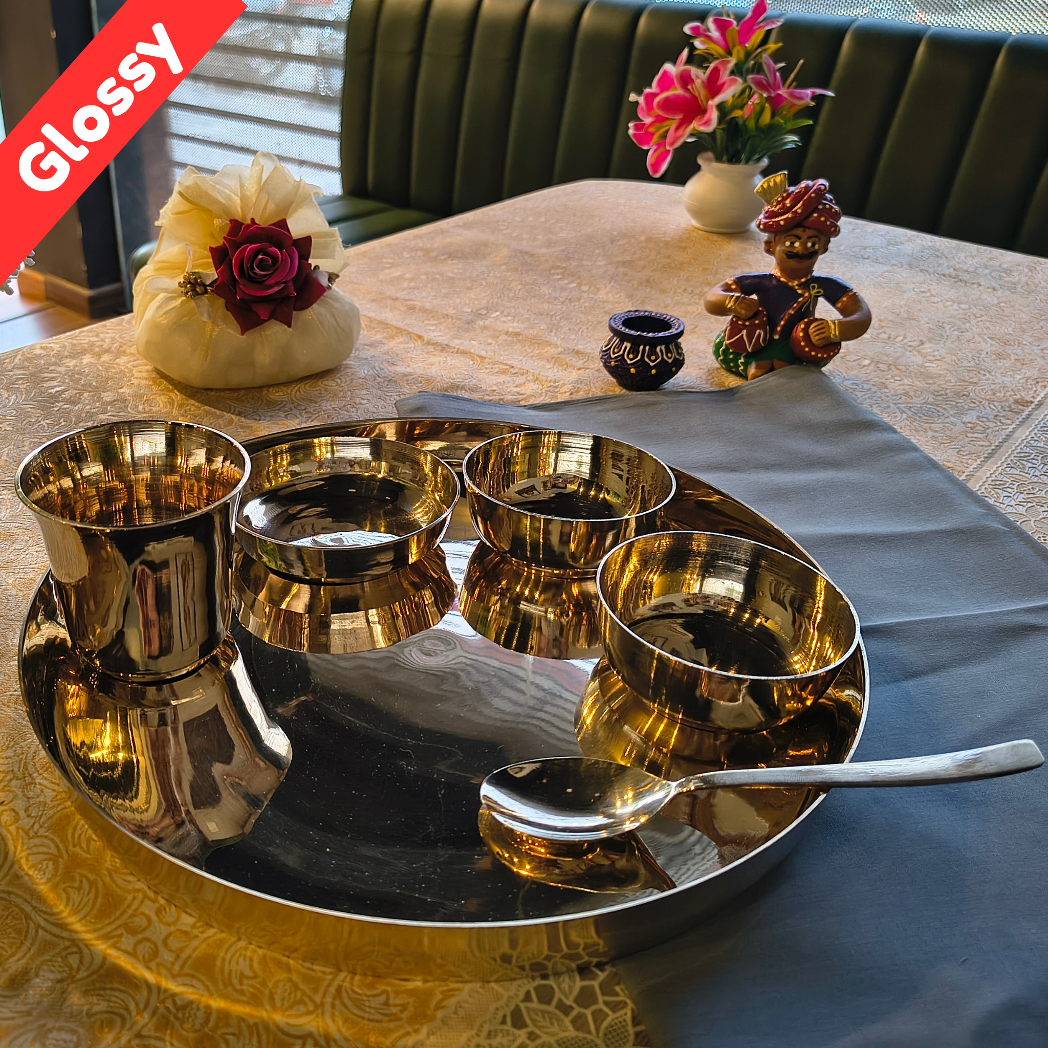 Kansa Thali Dinner Set/6pcs